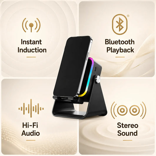 Wireless Bluetooth Speaker with Phone Stand