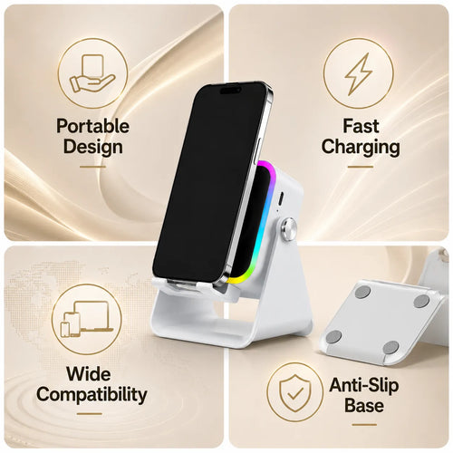 Wireless Bluetooth Speaker with Phone Stand