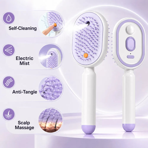 Electric Self-Cleaning Hair Brush