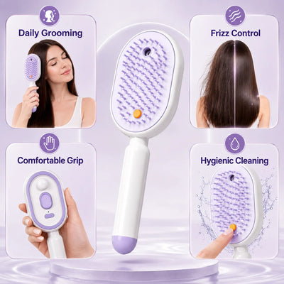 Electric Self-Cleaning Hair Brush